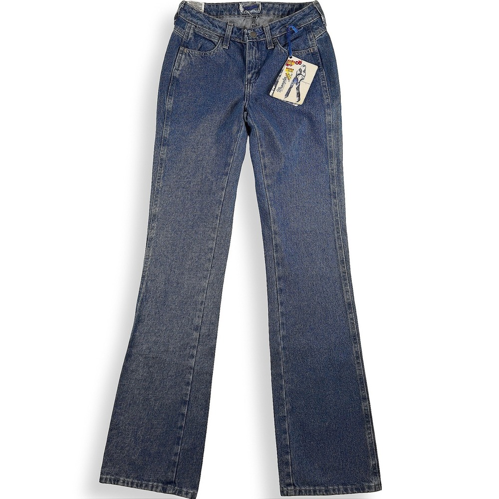 Wrangler Cowboy Cut Mid Rise Slim Fit Bootcut Jeans Dark Wash 1/2x36 NWT Vintage